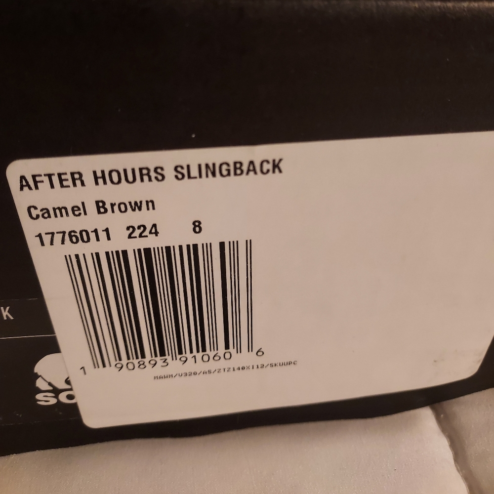 EUC Sorel After Hours slingbacks, camel, size 8 - Picture 5 of 9